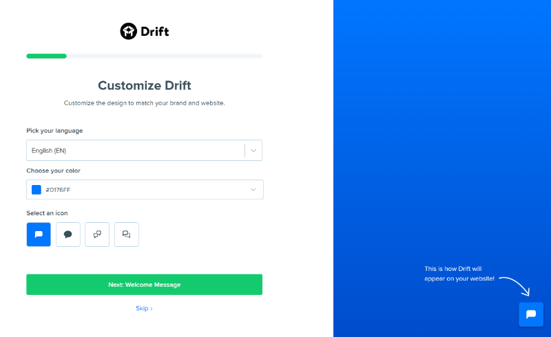 How to use Drift plugin settings wizard