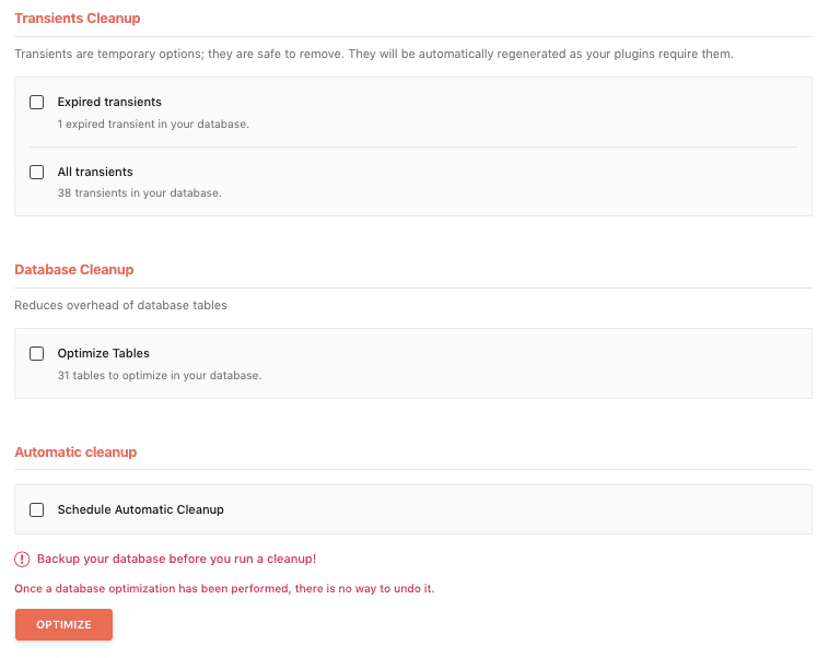 WP Rocket Database Optimization: Transients, Database, Automatic Cleanup