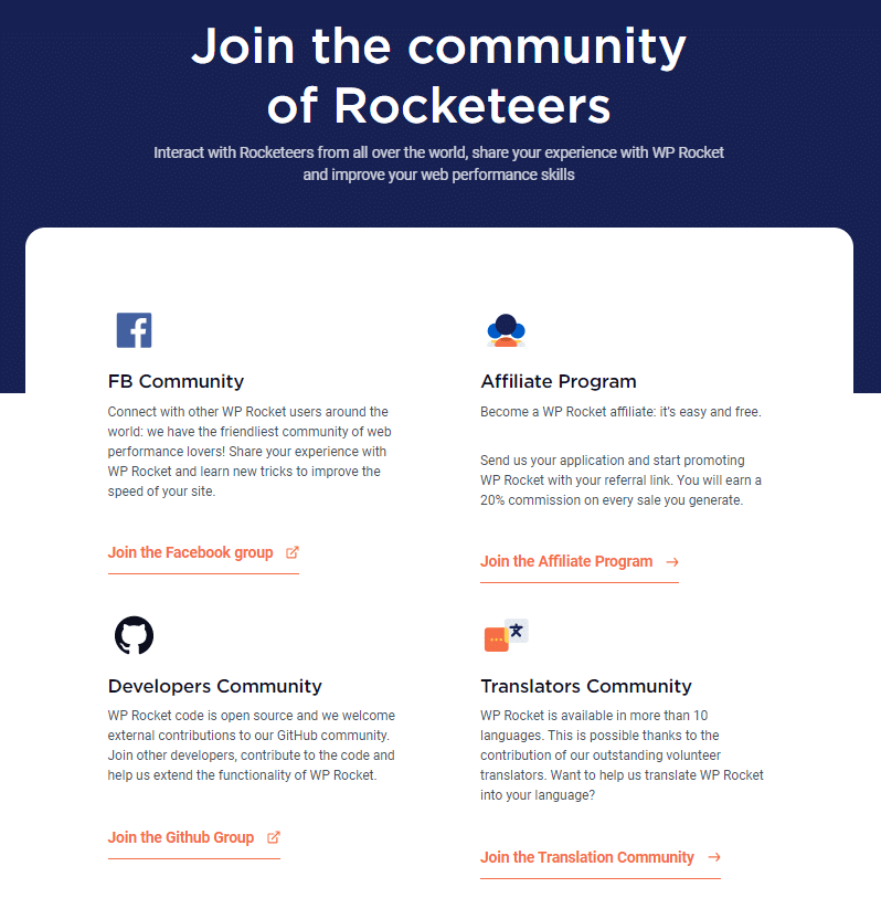 The new Community section