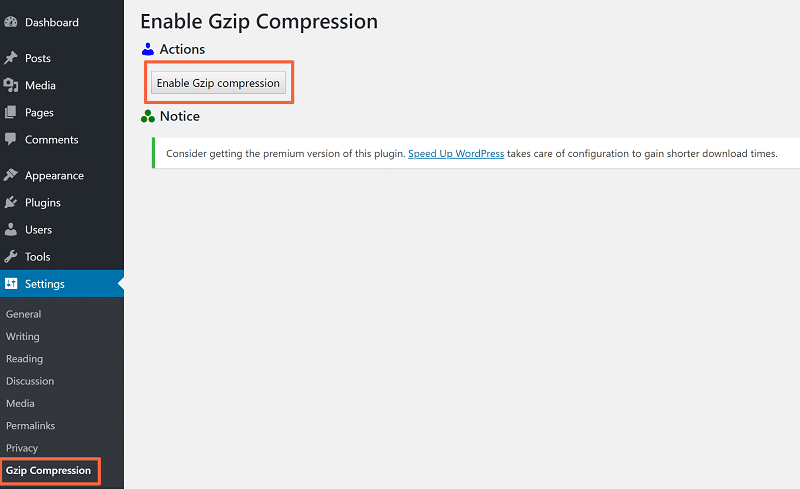 The Enable GZIP Compression Plugin