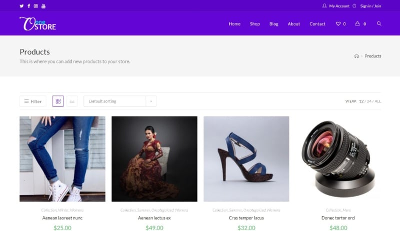 OceanWP is one of the fastest WooCommerce themes