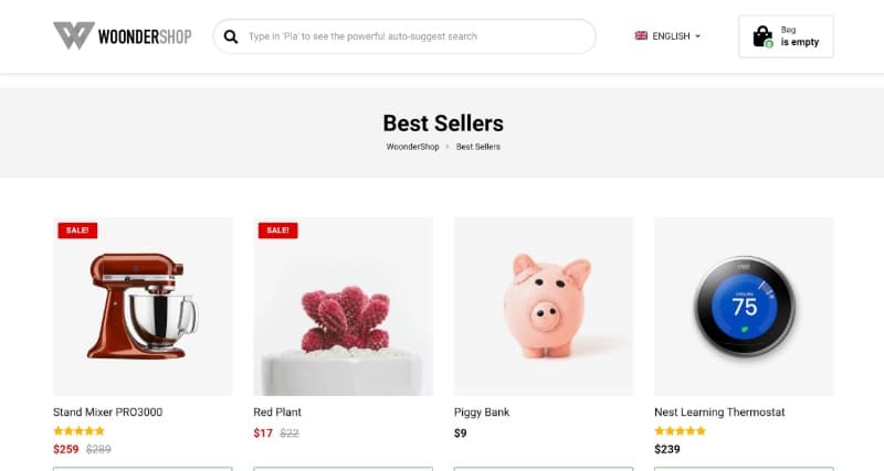 WoonderShop is one of the fastest WooCommerce themes