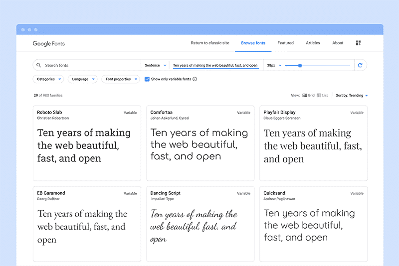 There’s a Google Font for almost every use