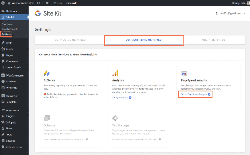 Google Site Kit plugin: how to connect Google services