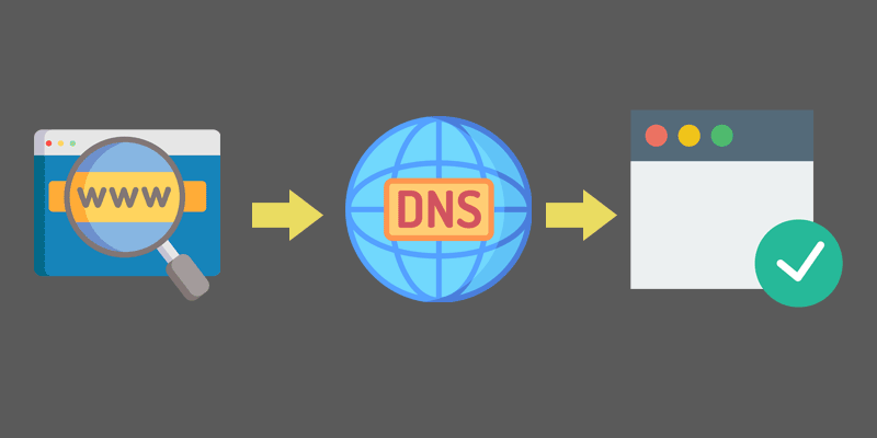 DNS lookup lets you use a human-readable domain to fetch a website