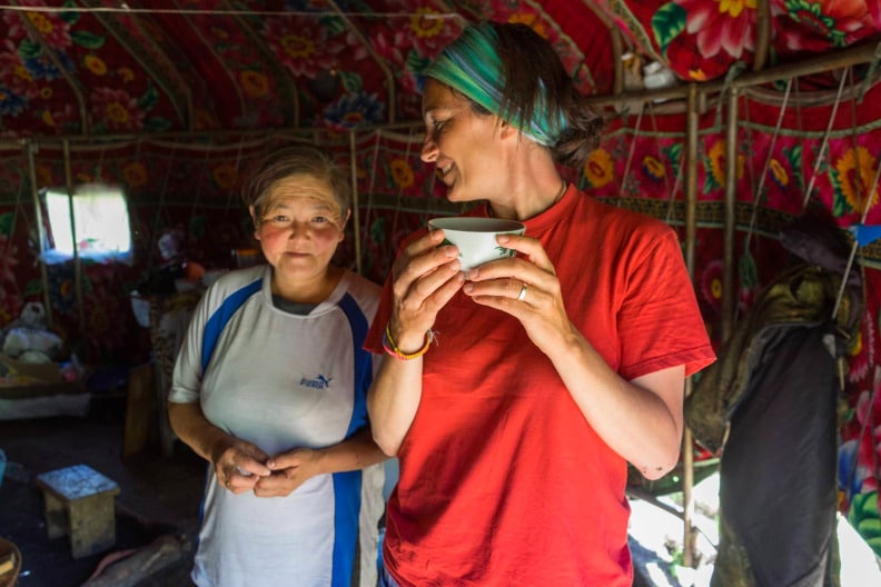 Martina during a trip to Kirghizistan