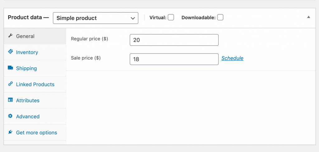 Setting sale prices in WooCommerce
