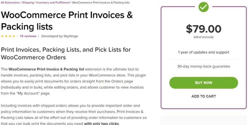 WooCommerce Print Invoices & Packing list plugin