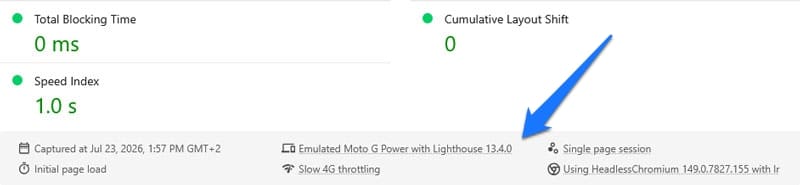 lab data emulated device details