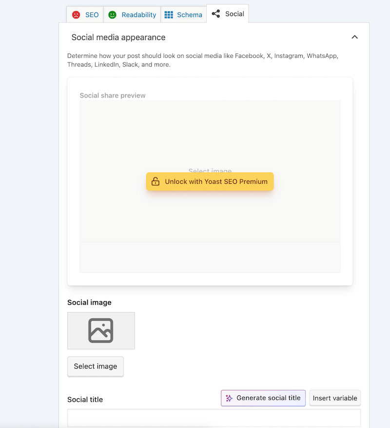 Social media appearance with Yoast SEO - Source: my test site