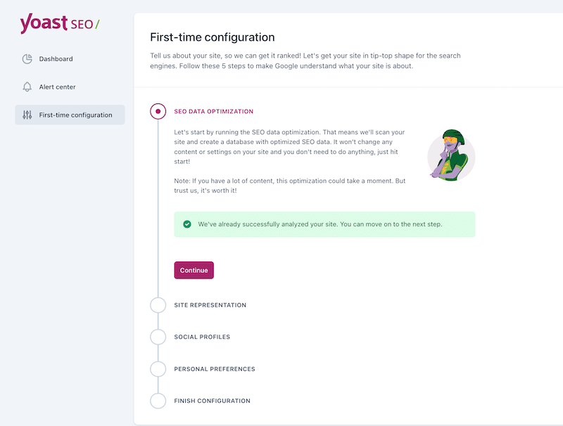 Yoast’s wizard - Source: my test site 