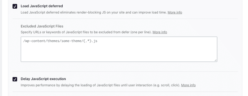 JS files optimization - WP Rocket’s dashboard
