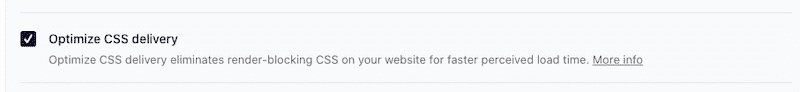 Optimize CSS delivery feature - WP Rocket dashboard