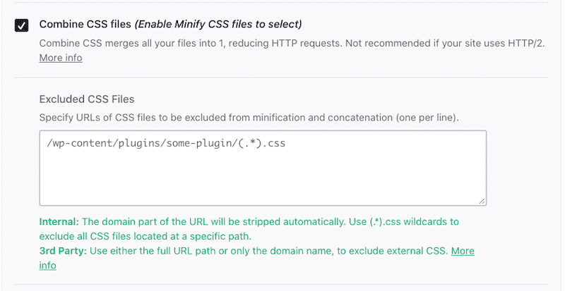 Combine CSS Files - WP Rocket