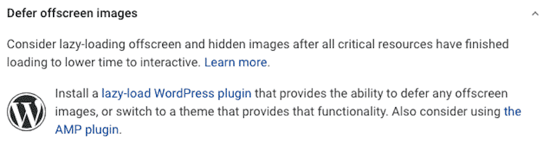 PSI recommending lazy loading 