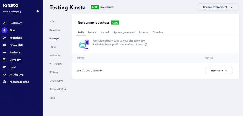 User-friendly and powerful Cpanel - Source: Kinsta
