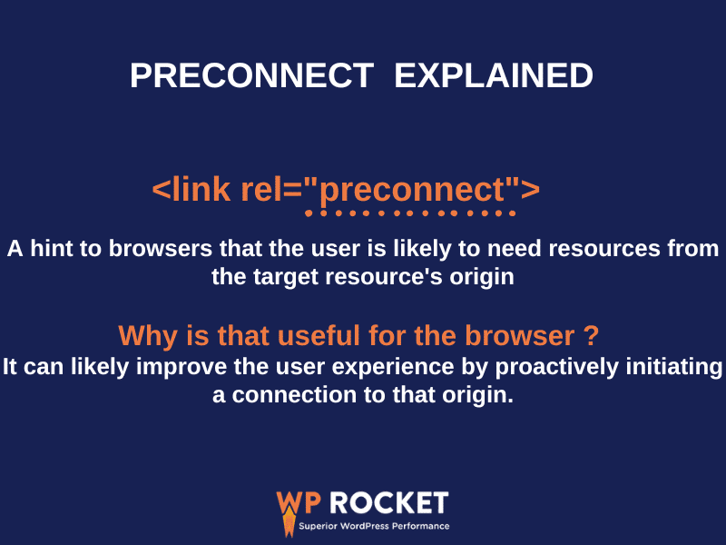 Preconnect explained - Source: WP Rocket 
