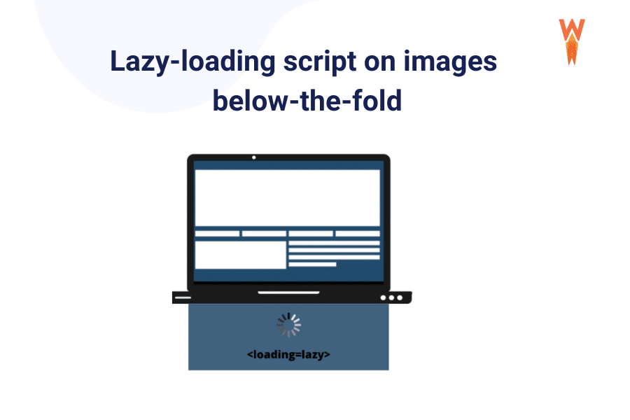 Lazy loading script implemented for the content below-the-fold