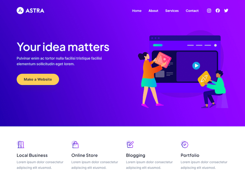 Astra theme - Source: WordPress.org 