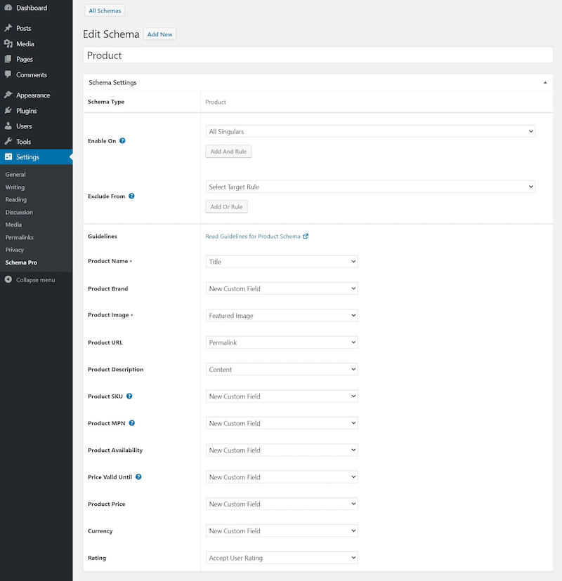 Creating structured data for WooCommerce - Source: ShemaPro
