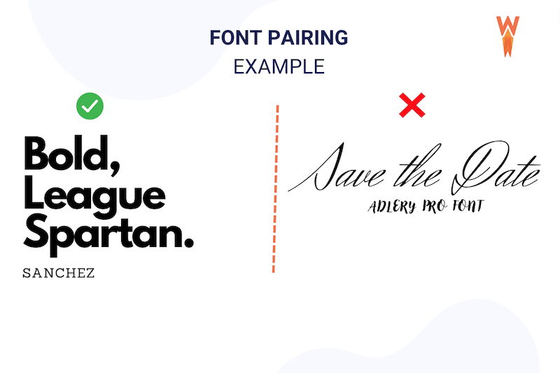 Font pairing example - Source: WP Rocket


