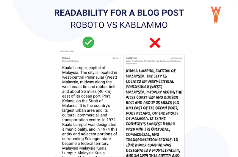 Fonts and readability - Source: WP Rocket
