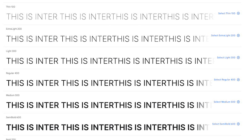 Inter font - Source: Google Fonts

