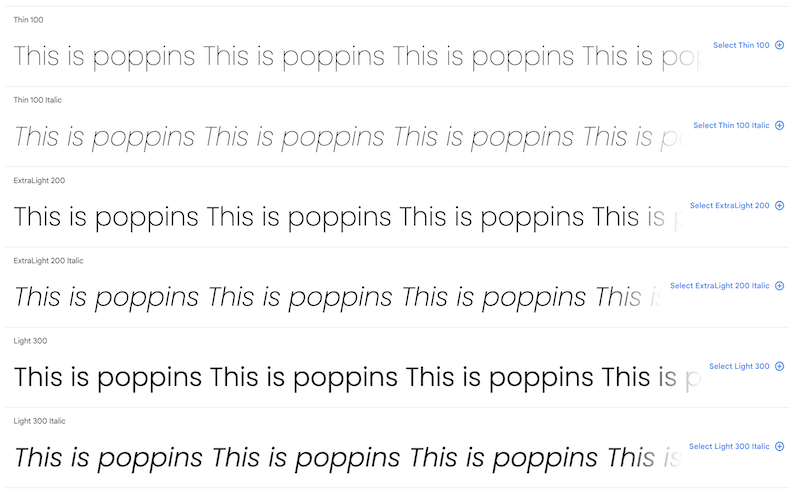Poppins font - Source: Google Fonts
