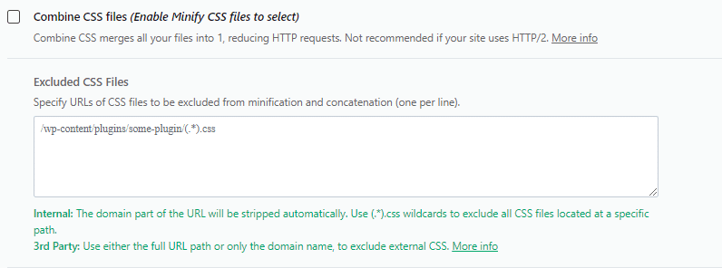 The Combine CSS files feature is to be removed 