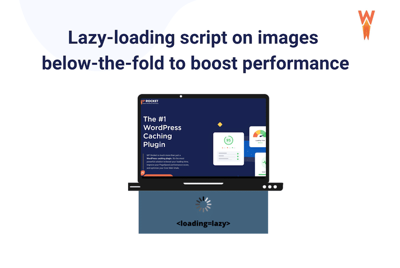 Lazy Loading on images that are not needed yet by the visitor - Source: WP Rocket
