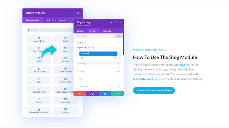 Blog module - Source: Divi
