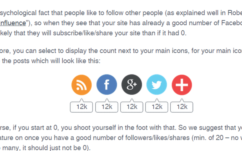 Example of social sharing - Source: Social Share extension
