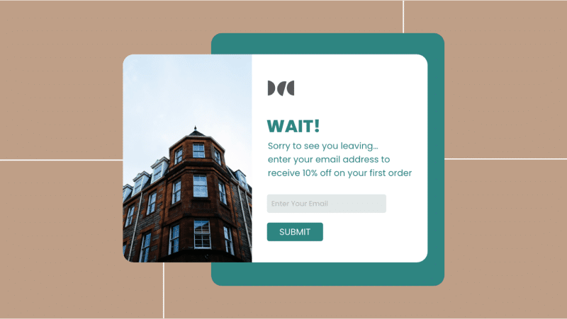 Exit-intent pop-ups example - Source: Wisernotify
