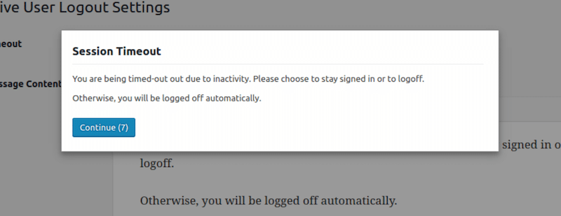 Automatic log-out - Source: WPBeginner

