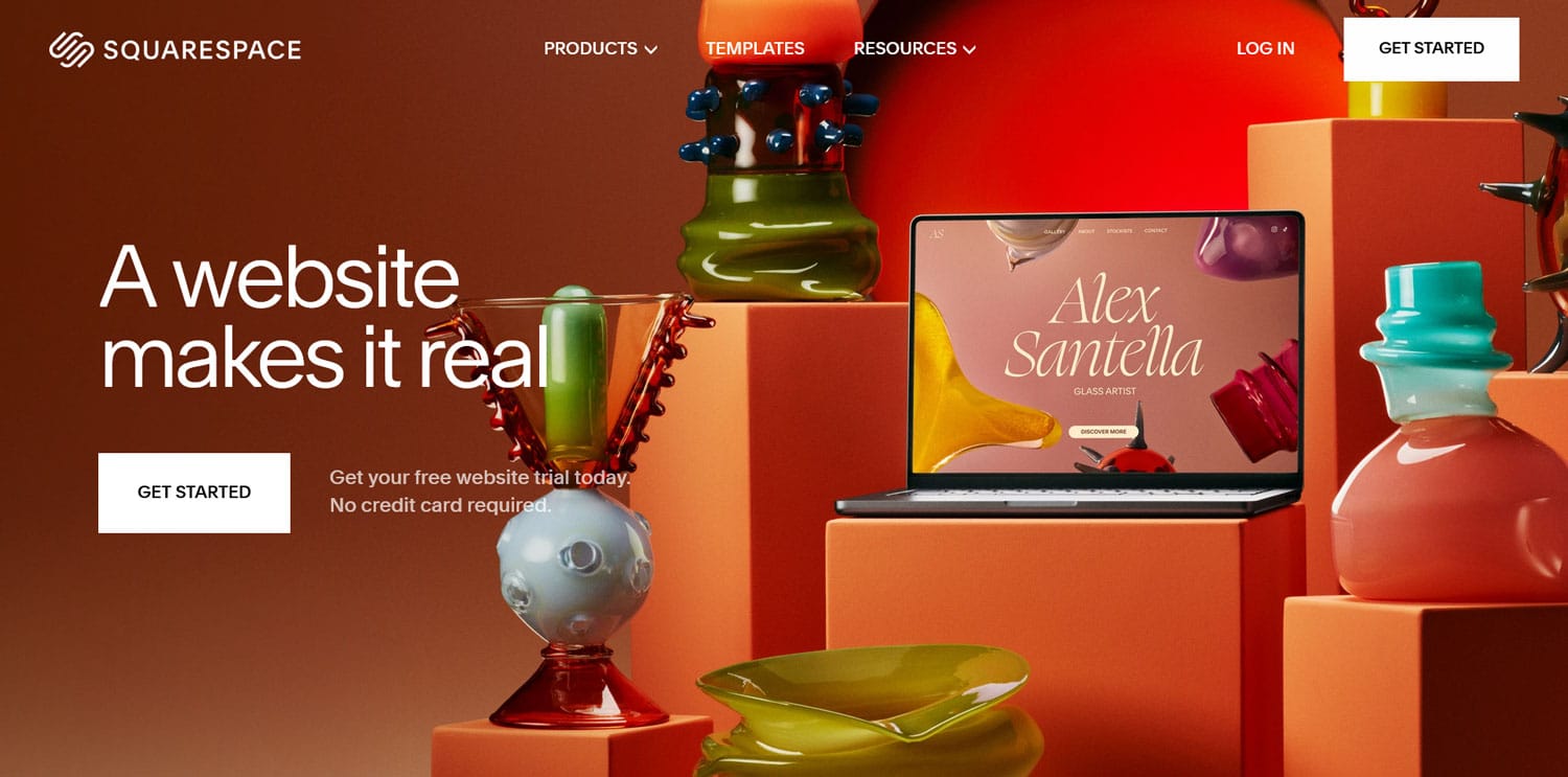 Squarespace homepage