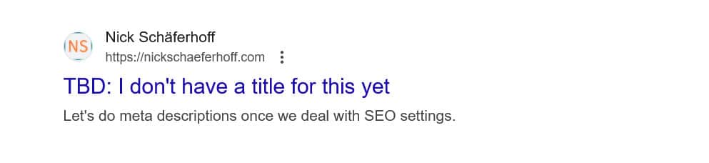 Incomplete content in search results example