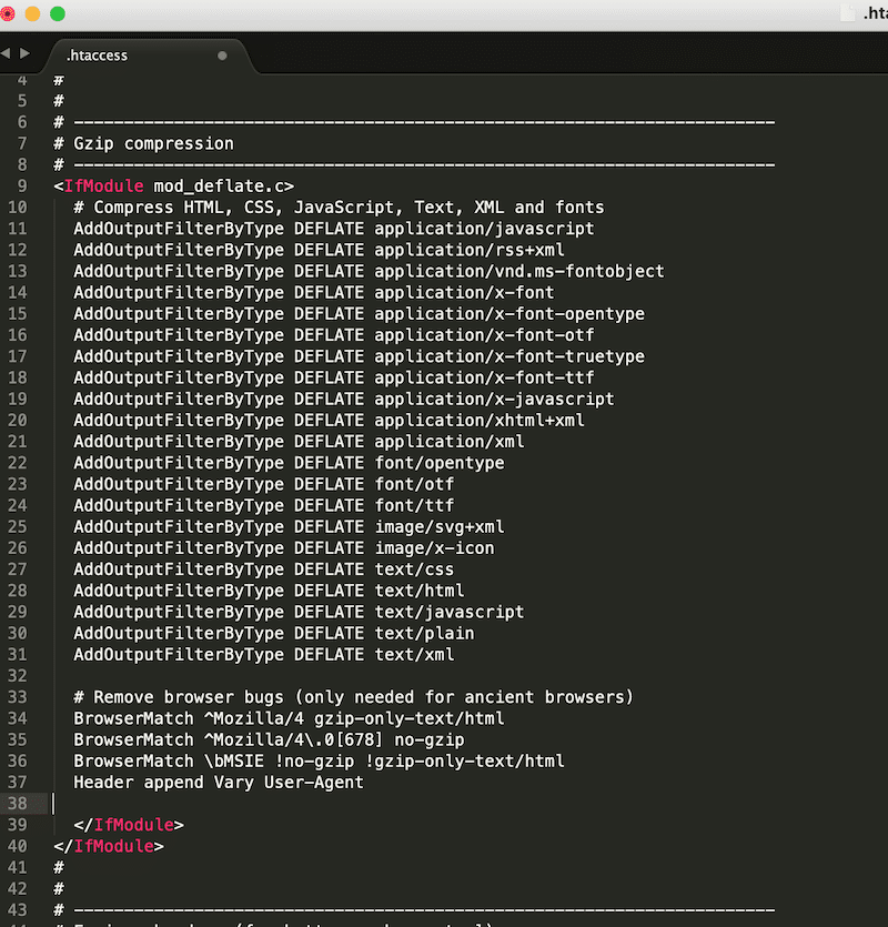 .htaccess file with the new code - Source: my .htaccess file 