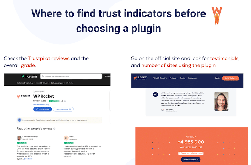 How to choose a reliable plugin to keep WordPress secure - Source: WP Rocket