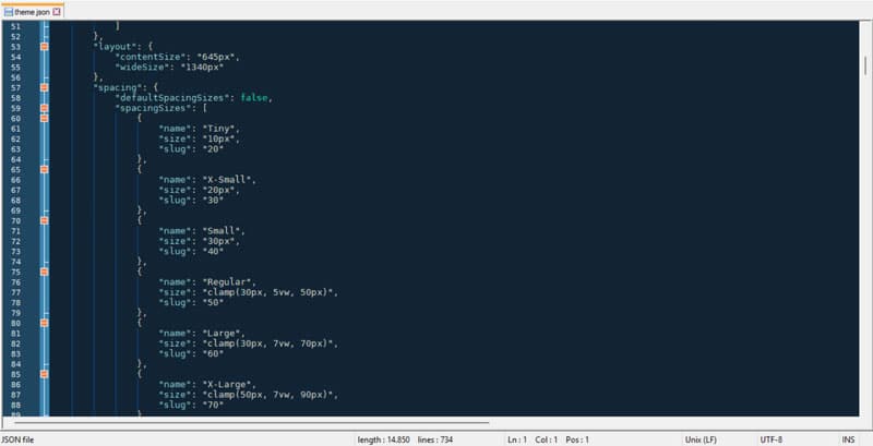 json markup example
