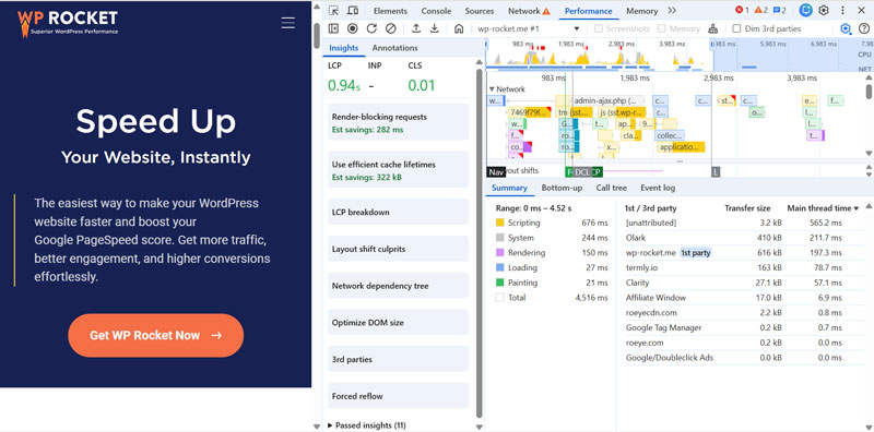 lighthouse in chrome developer tools