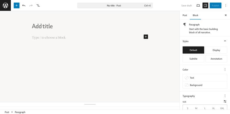 wordpress block editor