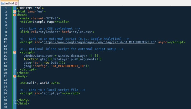 html document example