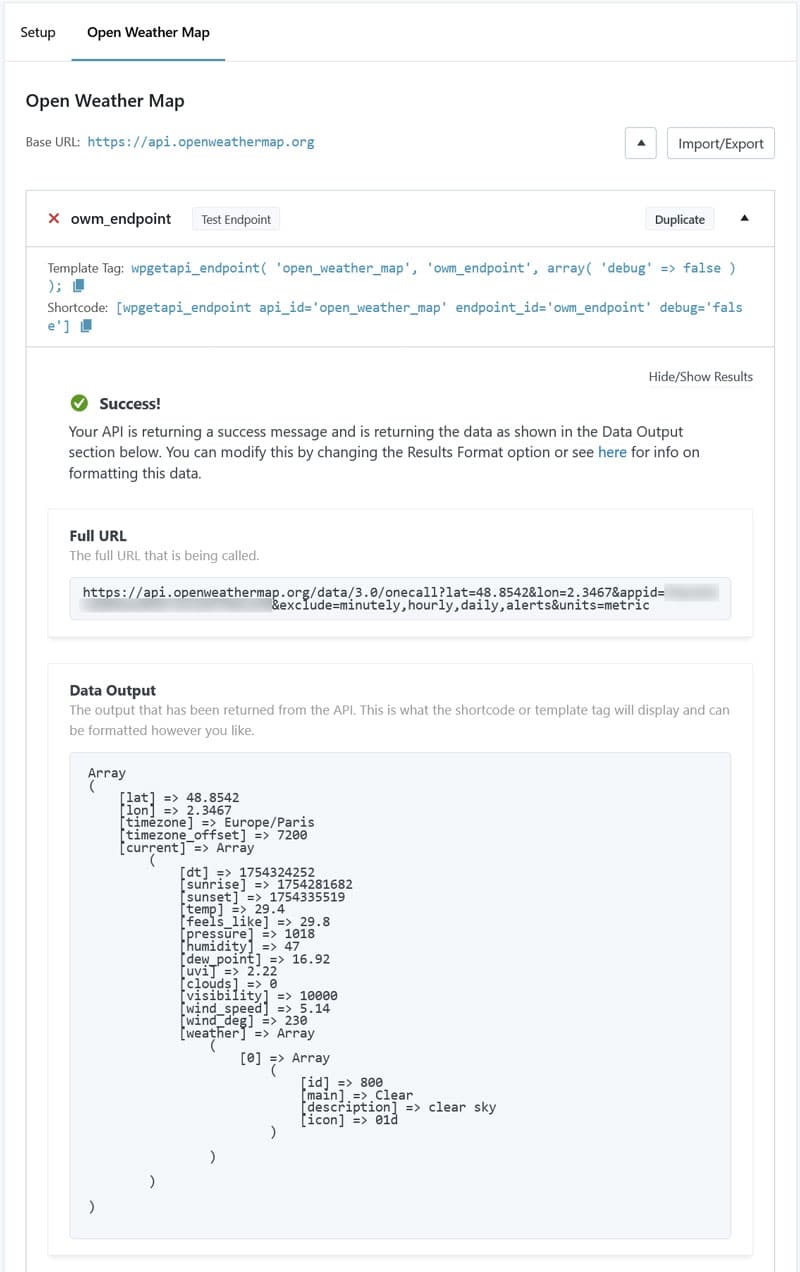 api endpoint test