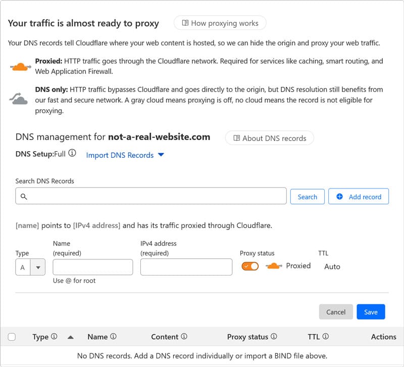 manage dns settings in cloudflare cdn