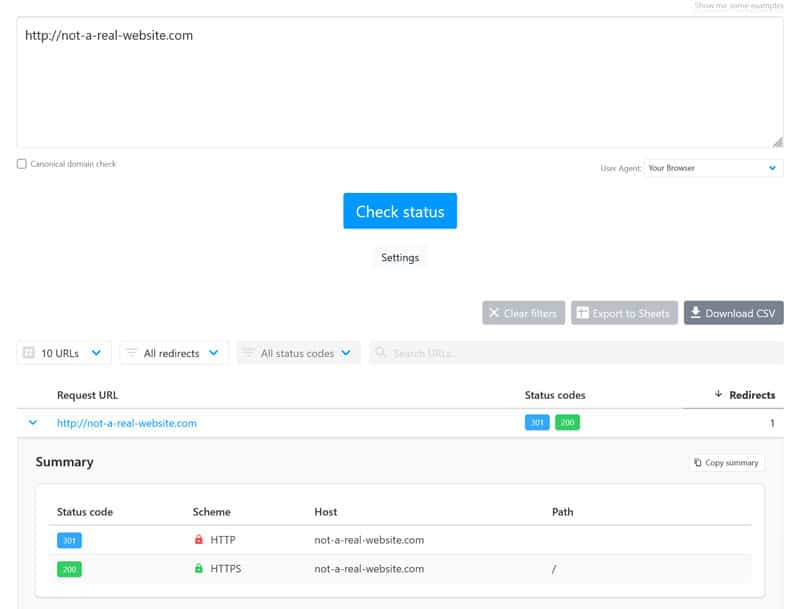 redirect checker