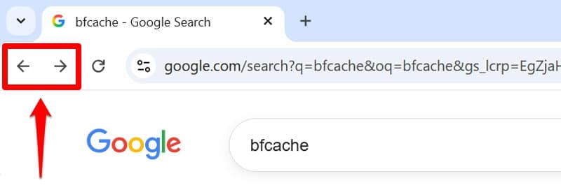 browser back and forward buttons