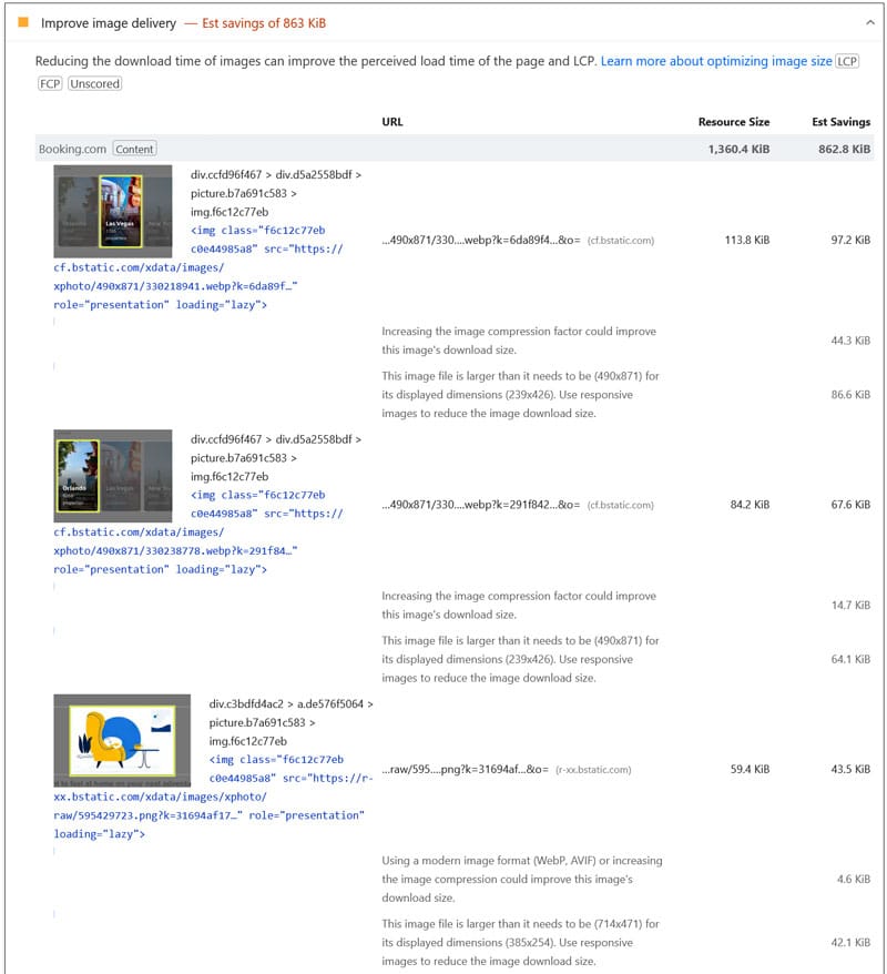 improve image delivery insight example