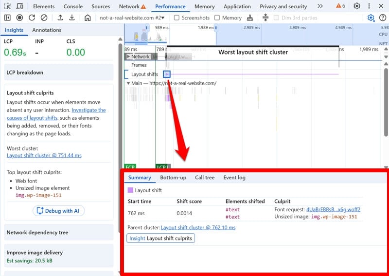 layout shift details