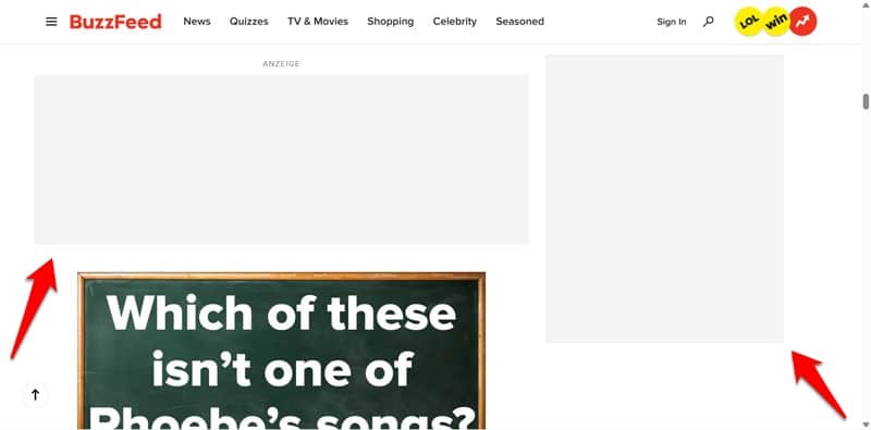 min height ad containers example