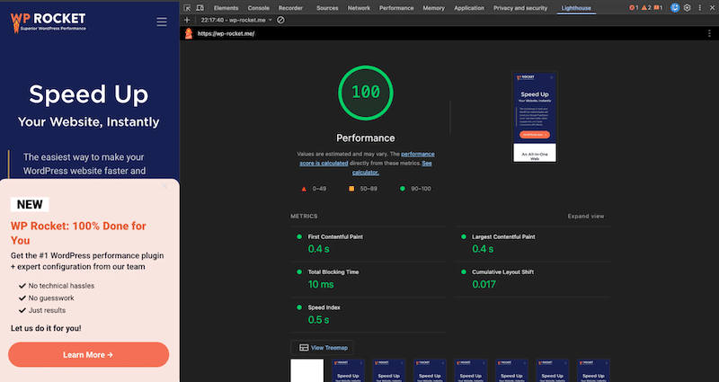 Chrome dev report - Source: Chrome Dev Tools 